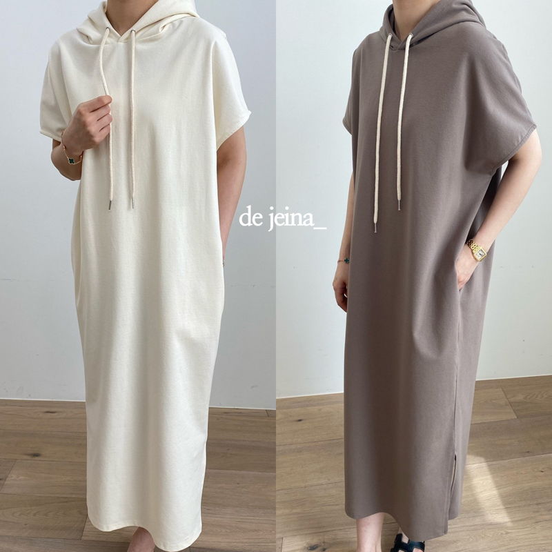 MERRY J - Korean Women Fashion - #Kfashion - Coccon Hood One-piece