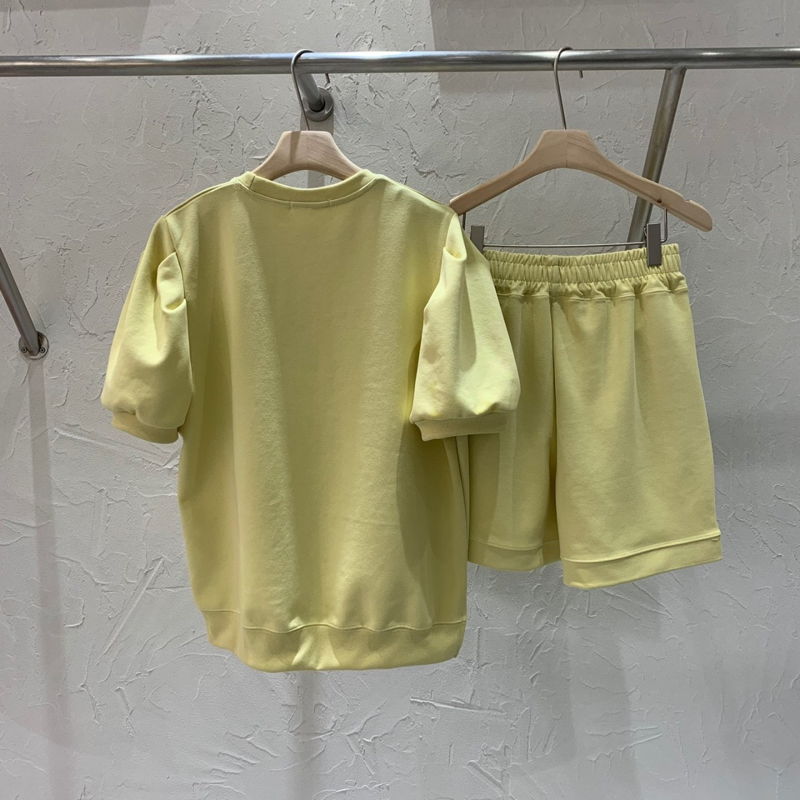 MERRY J - Korean Women Fashion - #Kfashion - Puff Top Shorts Set - 2