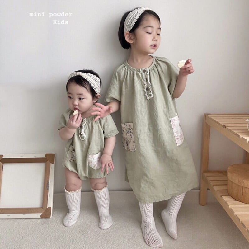 MINI POWDER - Korean Children Fashion - #Kfashion4kids - Pocket One-piece