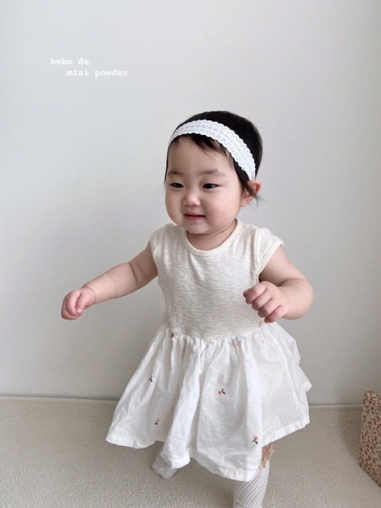 MINI POWDER - Korean Children Fashion - #Kfashion4kids - Tight Bending Embroidery Bodysuit - 8