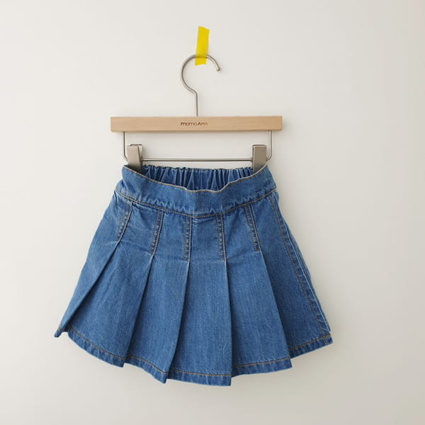 MOMO ANN - Korean Children Fashion - #Kfashion4kids - Denim Wrinkle Skirt Shorts - 11