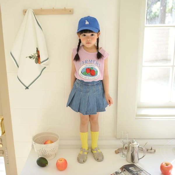 MOMO ANN - Korean Children Fashion - #Kfashion4kids - Denim Wrinkle Skirt Shorts - 3
