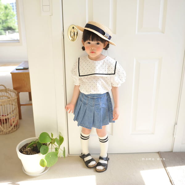 MOMO ANN - Korean Children Fashion - #Kfashion4kids - Denim Wrinkle Skirt Shorts - 6