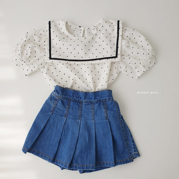 MOMO ANN - Korean Children Fashion - #Kfashion4kids - Dots Marine Blouse - 10