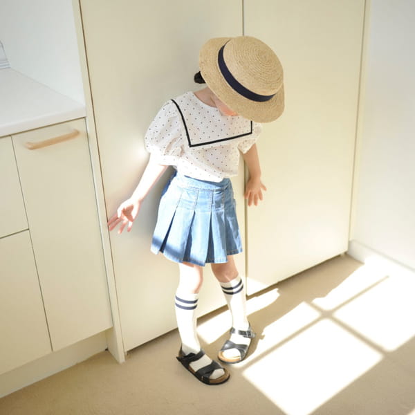 MOMO ANN - Korean Children Fashion - #Kfashion4kids - Dots Marine Blouse - 3