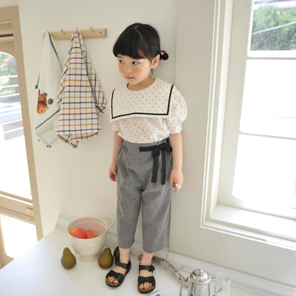 MOMO ANN - Korean Children Fashion - #Kfashion4kids - Dots Marine Blouse - 6