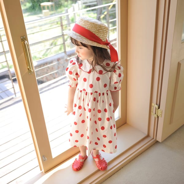 MOMO ANN - Korean Children Fashion - #Kfashion4kids - Dot Collar One-piece - 4