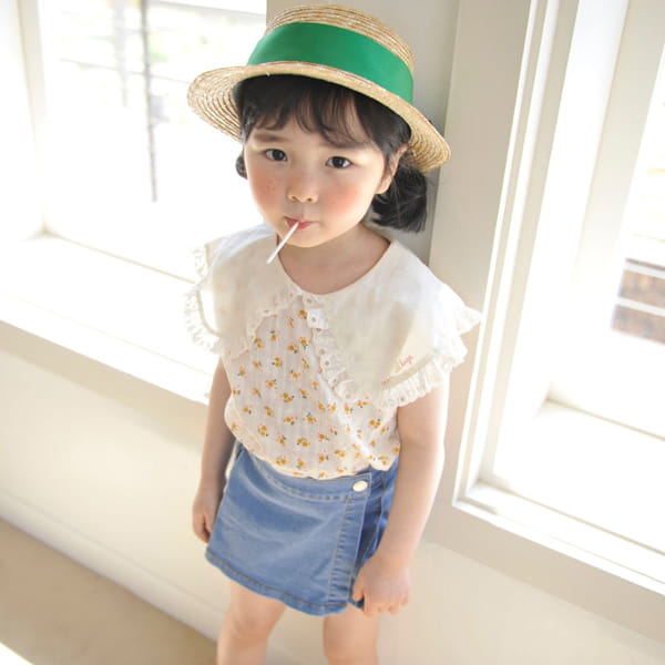 MOMO ANN - Korean Children Fashion - #Kfashion4kids - Lilac Collar Blouse