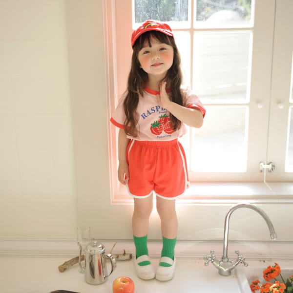 MOMO ANN - Korean Children Fashion - #Kfashion4kids - Raspberry Top Bottom Set
