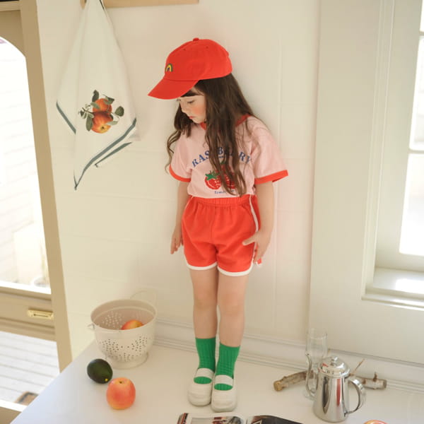 MOMO ANN - Korean Children Fashion - #Kfashion4kids - Raspberry Top Bottom Set - 4