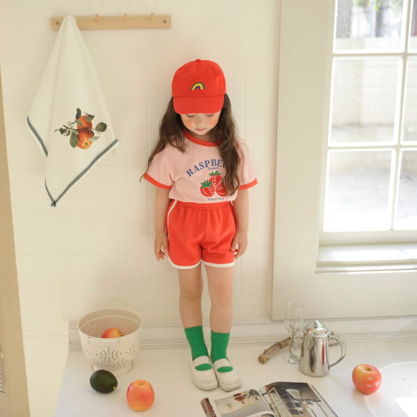 MOMO ANN - Korean Children Fashion - #Kfashion4kids - Raspberry Top Bottom Set - 5