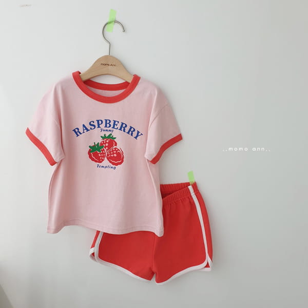 MOMO ANN - Korean Children Fashion - #Kfashion4kids - Raspberry Top Bottom Set - 8