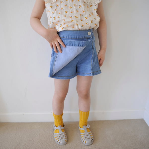 MOMO ANN - Korean Children Fashion - #Kfashion4kids - Wrap Wrinkle Skirt Shorts - 4