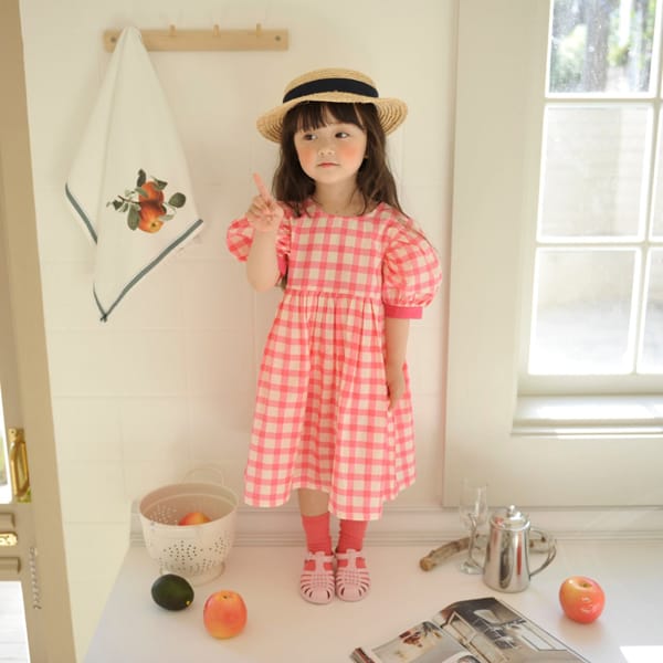 MOMO ANN - Korean Children Fashion - #Kfashion4kids - Czerny Check One-piece