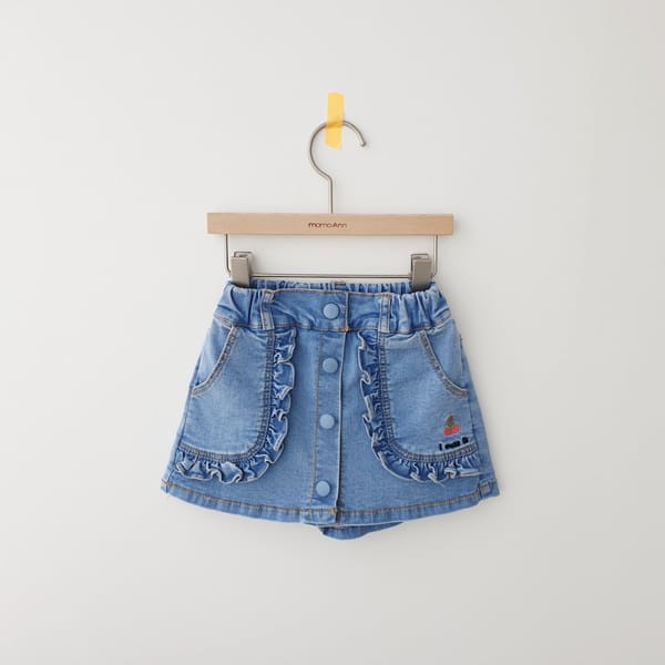 MOMO ANN - Korean Children Fashion - #Kfashion4kids - Cherry Denim Skirt Shorts - 11