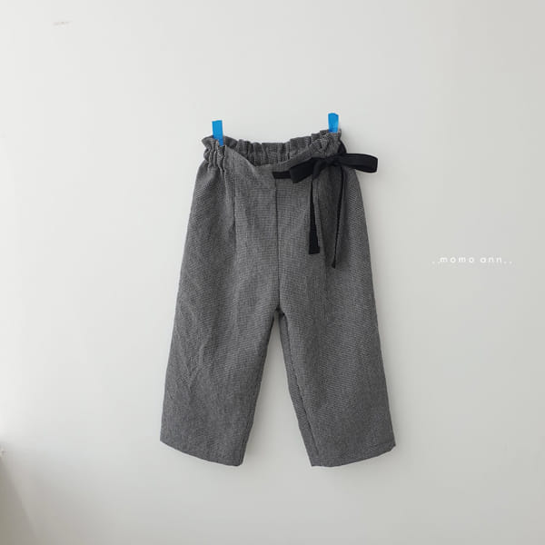 MOMO ANN - Korean Children Fashion - #Kfashion4kids - Check Ribbon Pants - 10