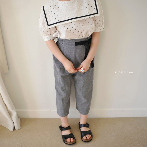 MOMO ANN - Korean Children Fashion - #Kfashion4kids - Check Ribbon Pants - 2