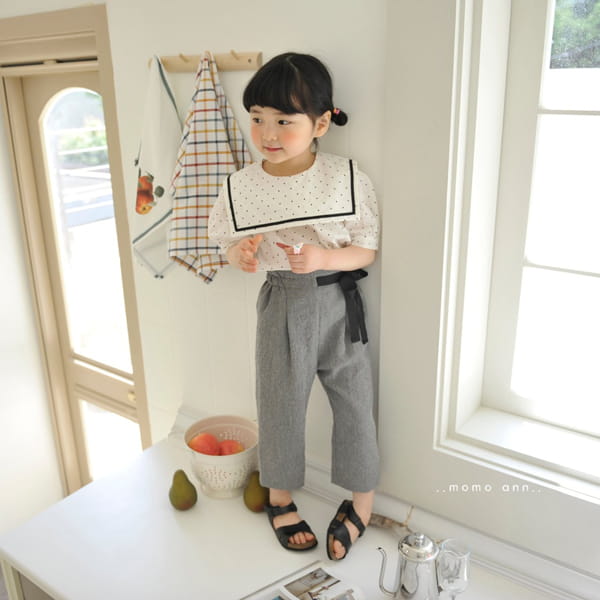 MOMO ANN - Korean Children Fashion - #Kfashion4kids - Check Ribbon Pants - 3
