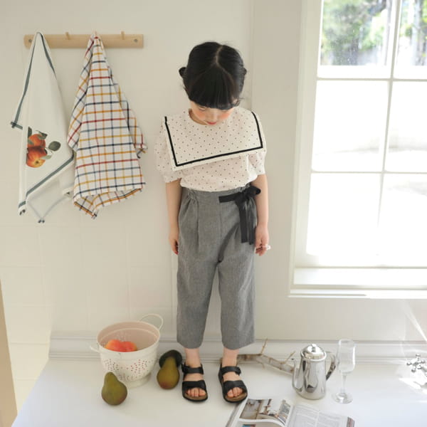 MOMO ANN - Korean Children Fashion - #Kfashion4kids - Check Ribbon Pants - 4