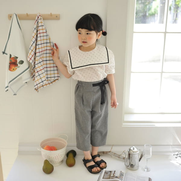 MOMO ANN - Korean Children Fashion - #Kfashion4kids - Check Ribbon Pants - 5