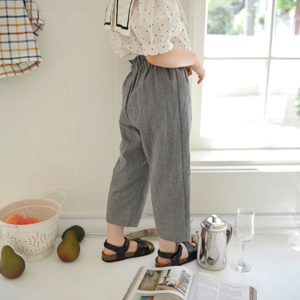 MOMO ANN - Korean Children Fashion - #Kfashion4kids - Check Ribbon Pants - 7