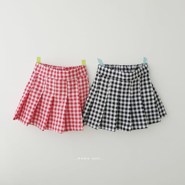 MOMO ANN - Korean Children Fashion - #Kfashion4kids - Check Wrinkle Skirt Shorts - 11