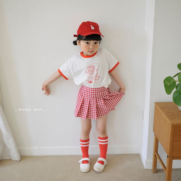 MOMO ANN - Korean Children Fashion - #Kfashion4kids - Check Wrinkle Skirt Shorts - 2