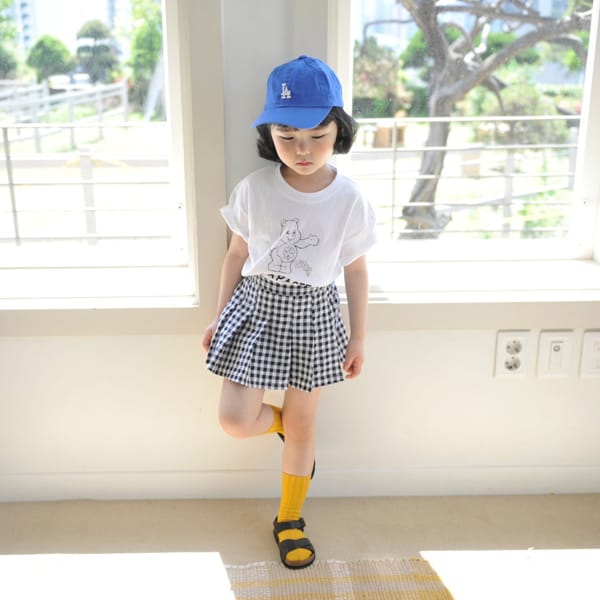 MOMO ANN - Korean Children Fashion - #Kfashion4kids - Check Wrinkle Skirt Shorts - 7