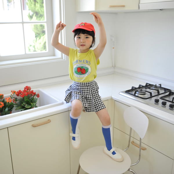 MOMO ANN - Korean Children Fashion - #Kfashion4kids - Check Wrinkle Skirt Shorts - 8
