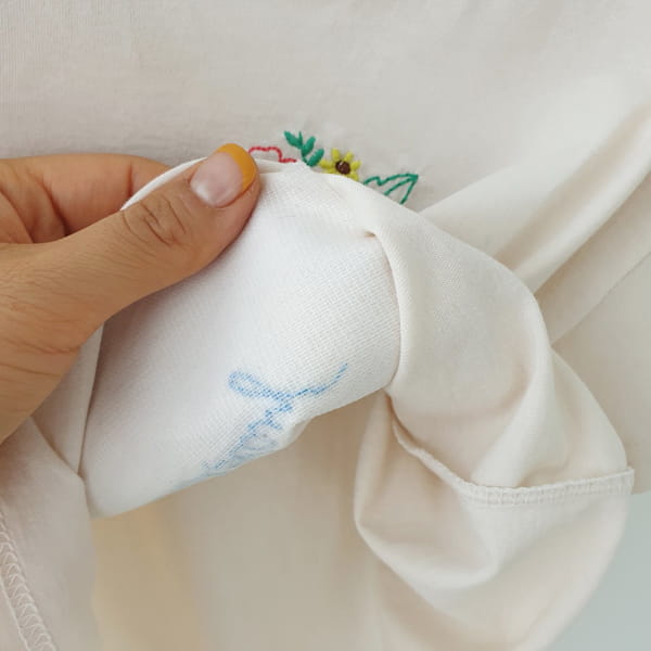 MOMO ANN - Korean Children Fashion - #Kfashion4kids - Flower Embroidery Tee - 10