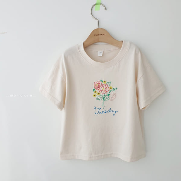 MOMO ANN - Korean Children Fashion - #Kfashion4kids - Flower Embroidery Tee - 11