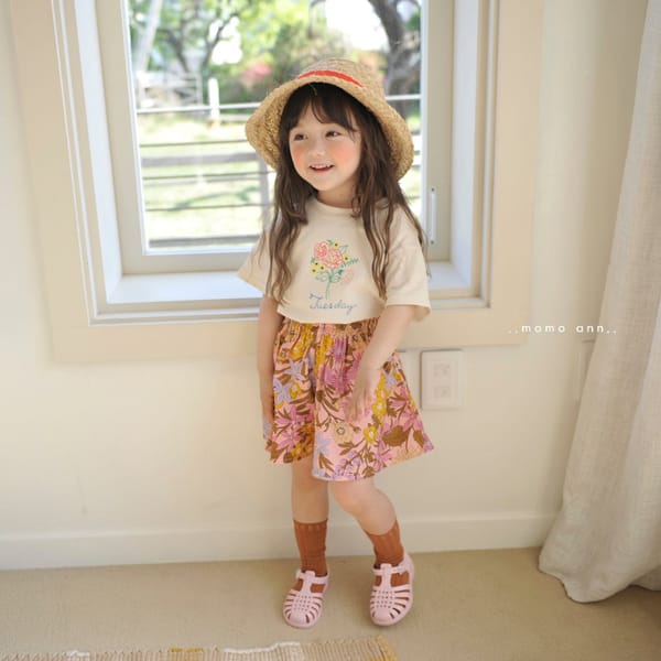 MOMO ANN - Korean Children Fashion - #Kfashion4kids - Flower Embroidery Tee - 3