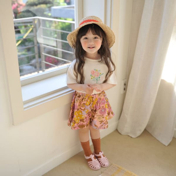 MOMO ANN - Korean Children Fashion - #Kfashion4kids - Flower Embroidery Tee - 4