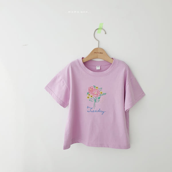 MOMO ANN - Korean Children Fashion - #Kfashion4kids - Flower Embroidery Tee - 8
