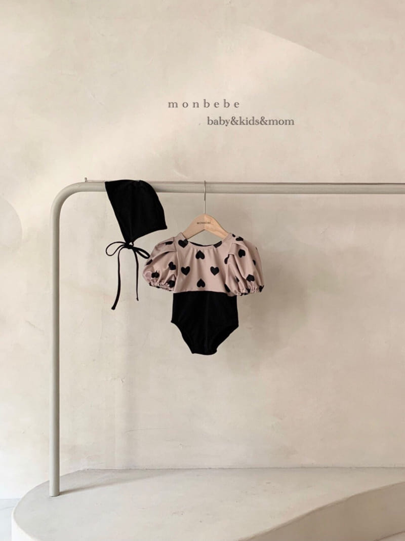MONBEBE - Korean Children Fashion - #Kfashion4kids - Heart Girl Swim Wear with Mom - 2