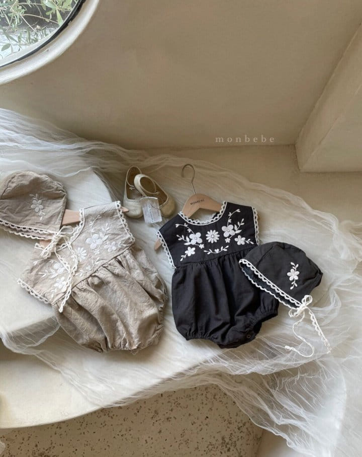 MONBEBE - Korean Children Fashion - #Kfashion4kids - Linen Embroidery Bonnet - 11