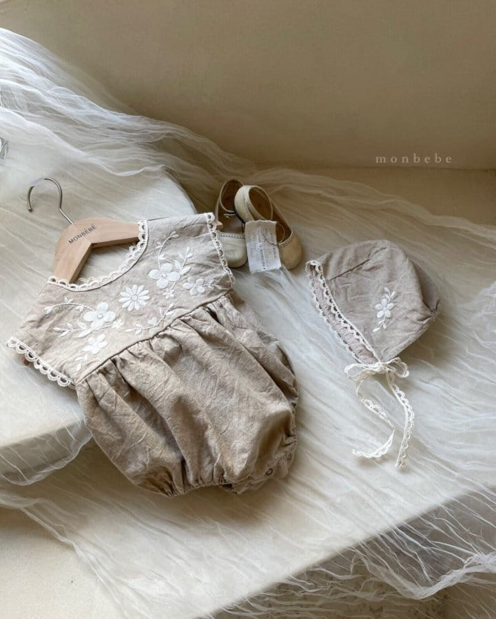 MONBEBE - Korean Children Fashion - #Kfashion4kids - Linen Embroidery Bonnet - 8