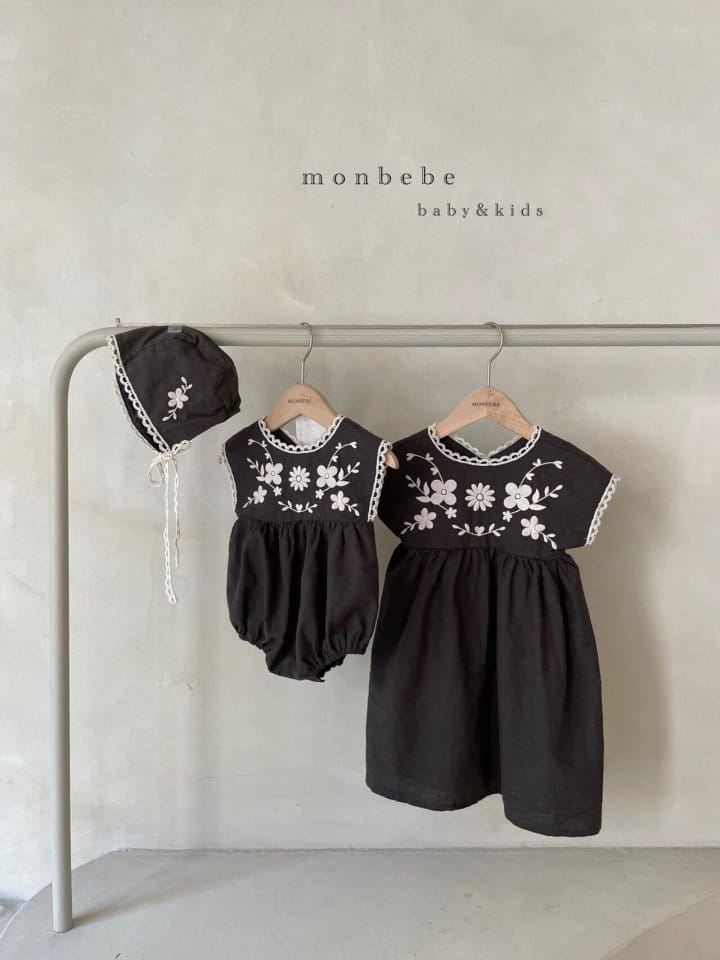 MONBEBE - Korean Children Fashion - #Kfashion4kids - Linen Embroidery One-piece - 8