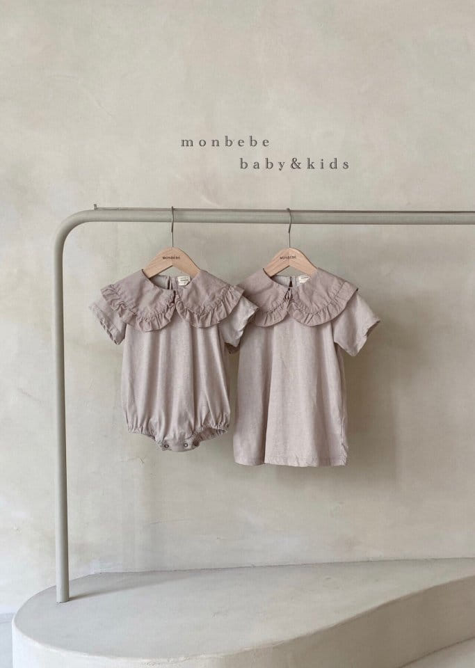 MONBEBE - Korean Children Fashion - #Kfashion4kids - Pigment Frill Collar Bodysuit - 12
