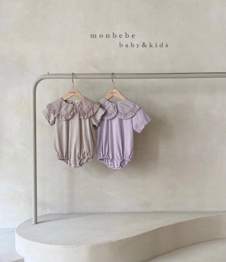 MONBEBE - Korean Children Fashion - #Kfashion4kids - Pigment Frill Collar Bodysuit - 4
