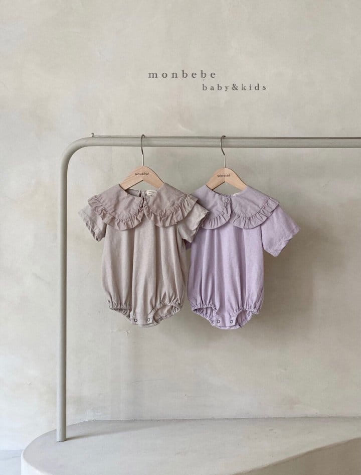 MONBEBE - Korean Children Fashion - #Kfashion4kids - Pigment Frill Collar Bodysuit - 6