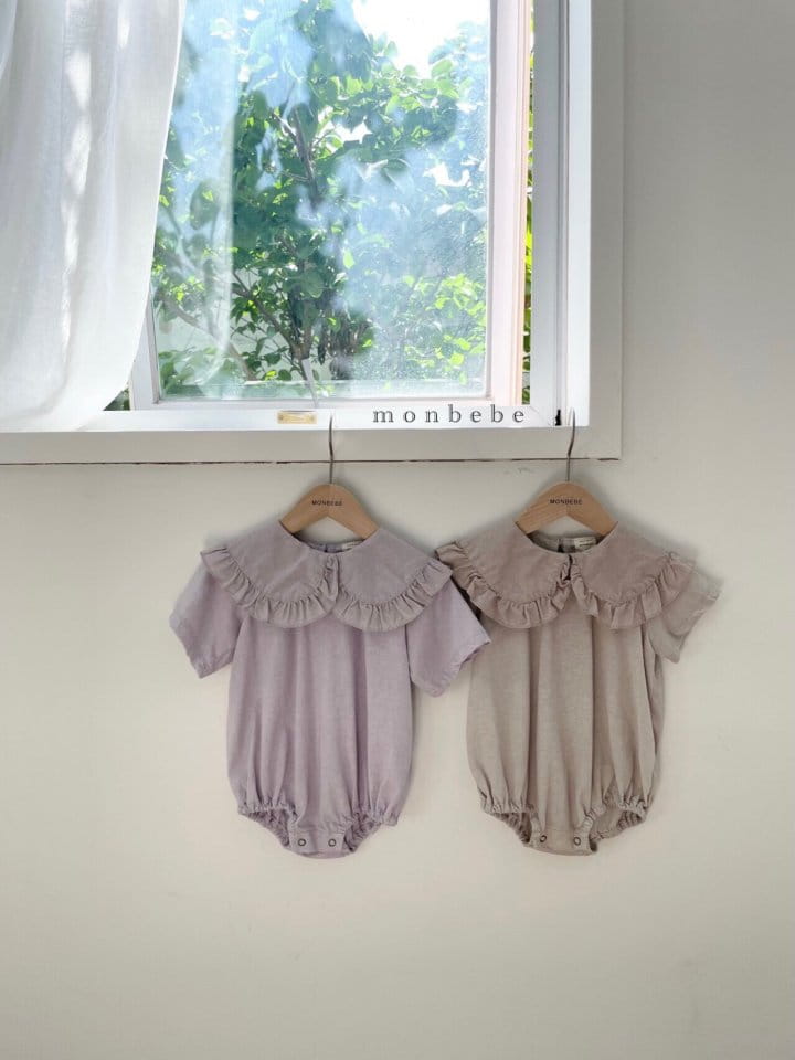 MONBEBE - Korean Children Fashion - #Kfashion4kids - Pigment Frill Collar Bodysuit - 7