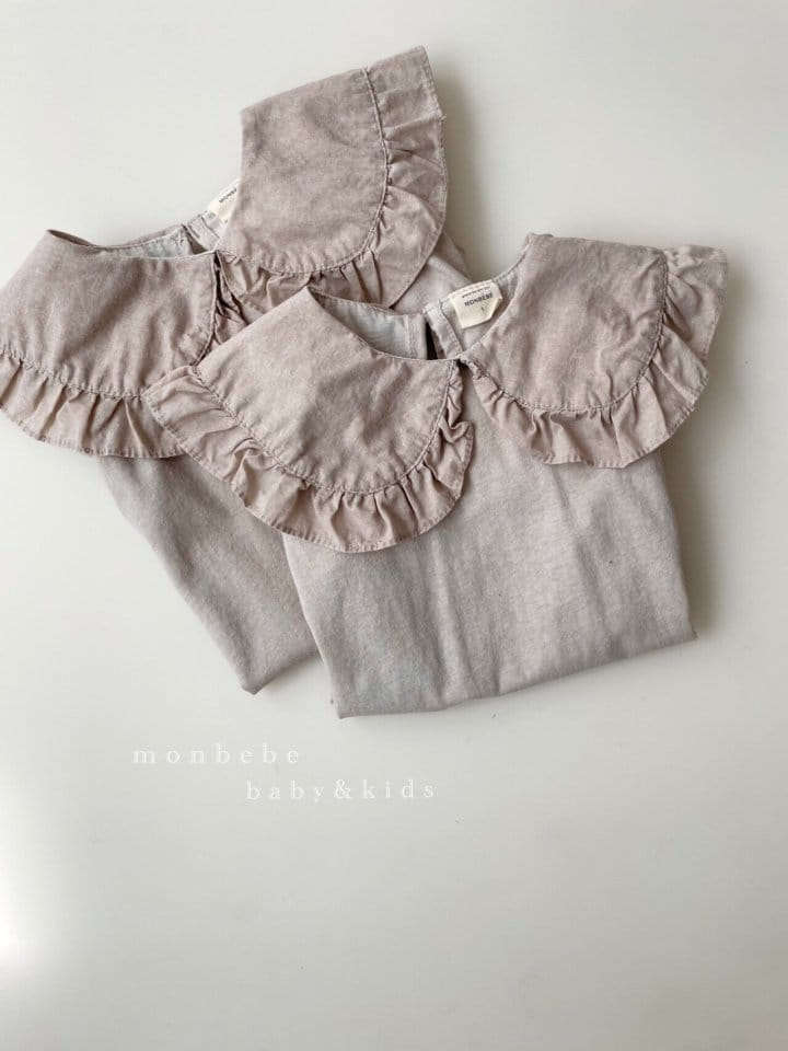 MONBEBE - Korean Children Fashion - #Kfashion4kids - Pigment Frill Collar Bodysuit - 8