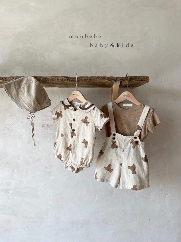MONBEBE - Korean Children Fashion - #Kfashion4kids - Painting Dungarees Shorts - 3