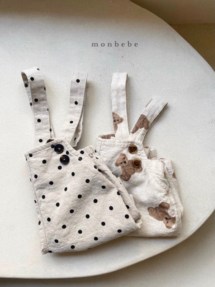 MONBEBE - Korean Children Fashion - #Kfashion4kids - Painting Dungarees Shorts - 7