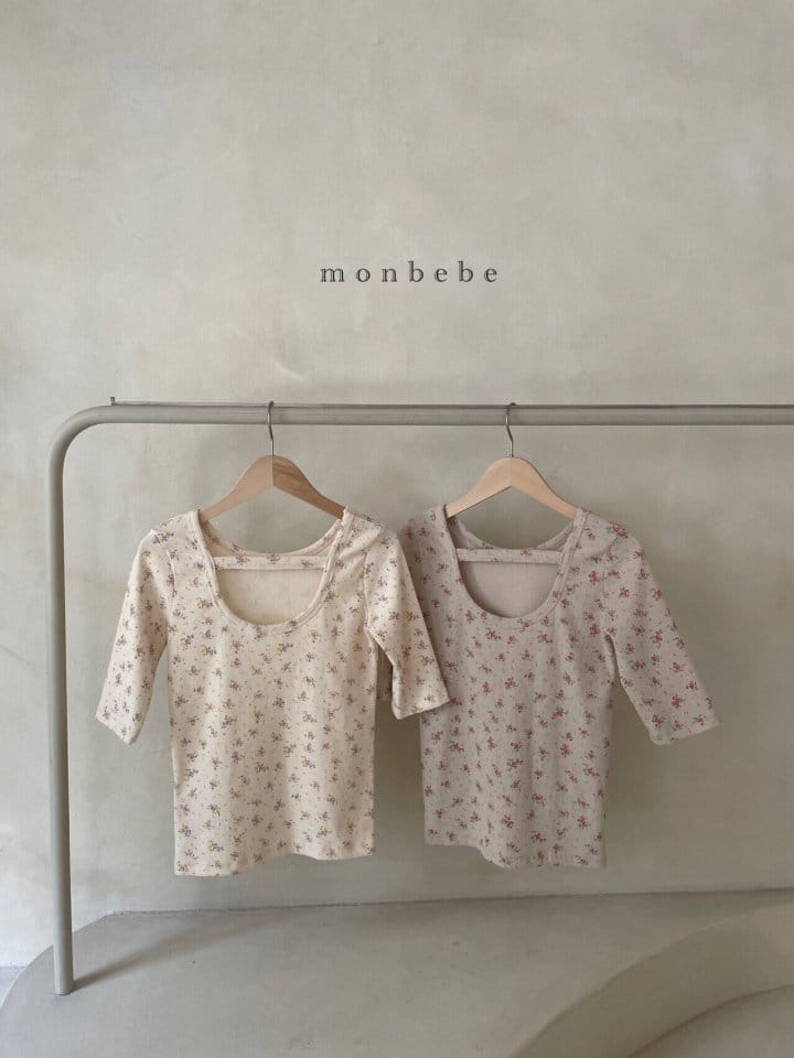 MONBEBE - Korean Children Fashion - #Kfashion4kids - Mom Small Flower Waffle Tee - 11