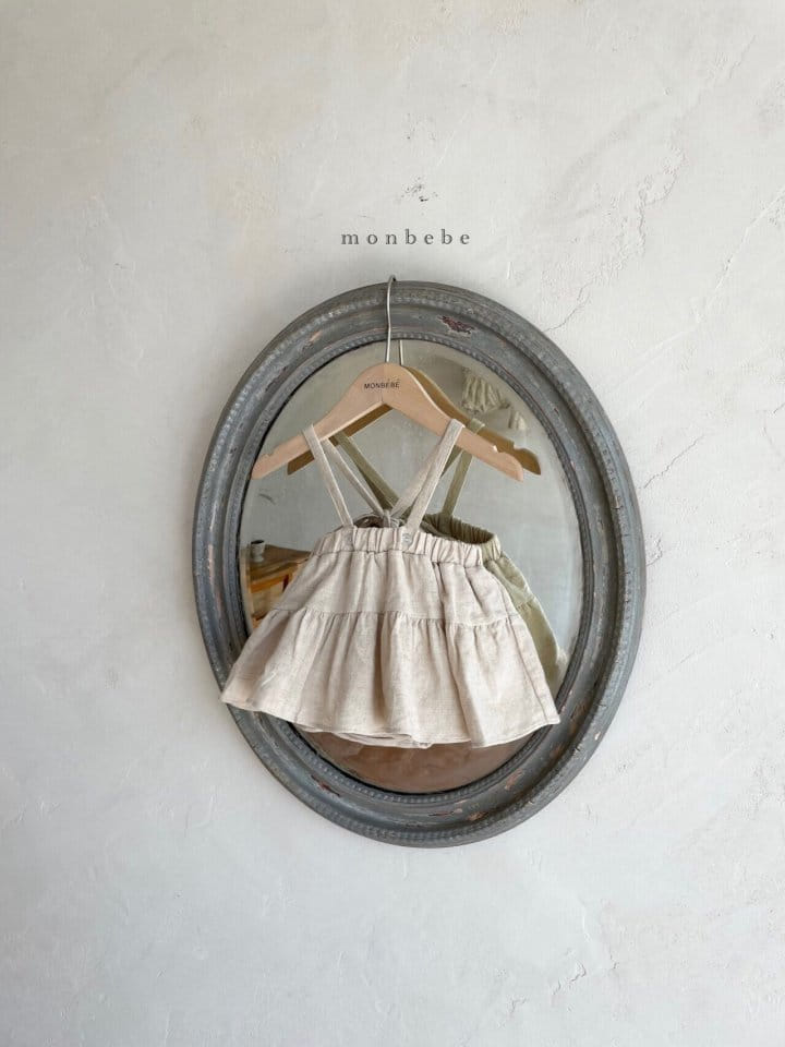 MONBEBE - Korean Children Fashion - #Kfashion4kids - Linen Cancan Dungarees - 10