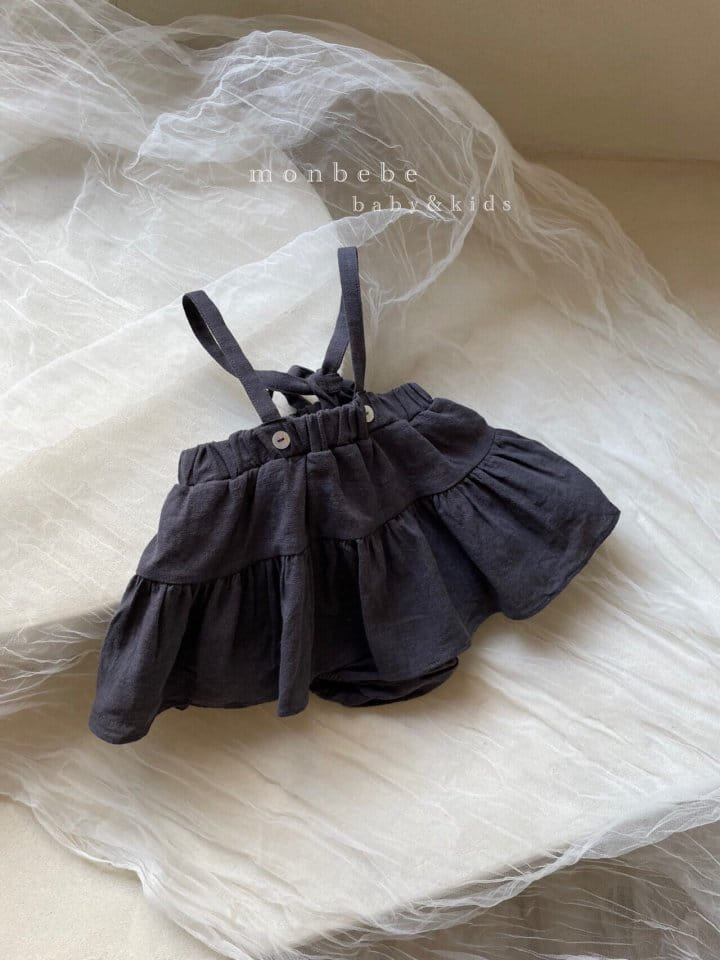 MONBEBE - Korean Children Fashion - #Kfashion4kids - Linen Cancan Dungarees - 12