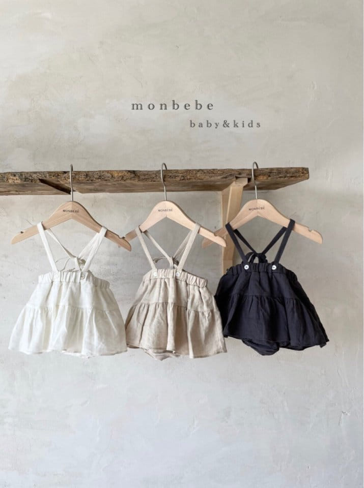 MONBEBE - Korean Children Fashion - #Kfashion4kids - Linen Cancan Dungarees - 6