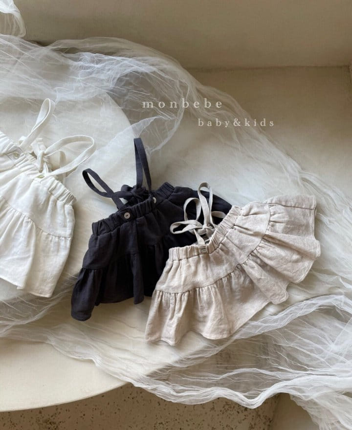 MONBEBE - Korean Children Fashion - #Kfashion4kids - Linen Cancan Dungarees - 7
